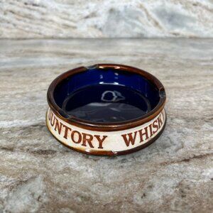 Vintage Suntory Whiskey Japanese Distillery Pottery Cigarette Cigar Ashtray